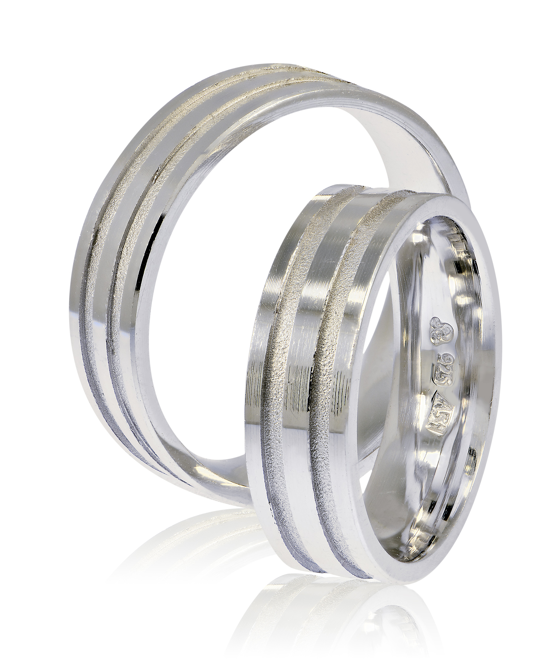 White gold wedding rings 6mm (code SS11)